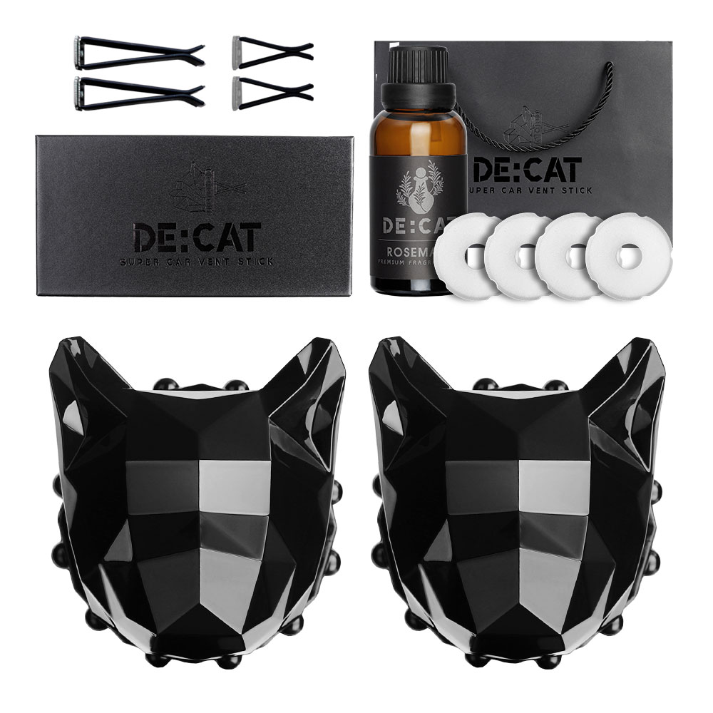 [디캣] 차량용 고양이 방향제 듀얼 B세트 미러블랙 31,900원