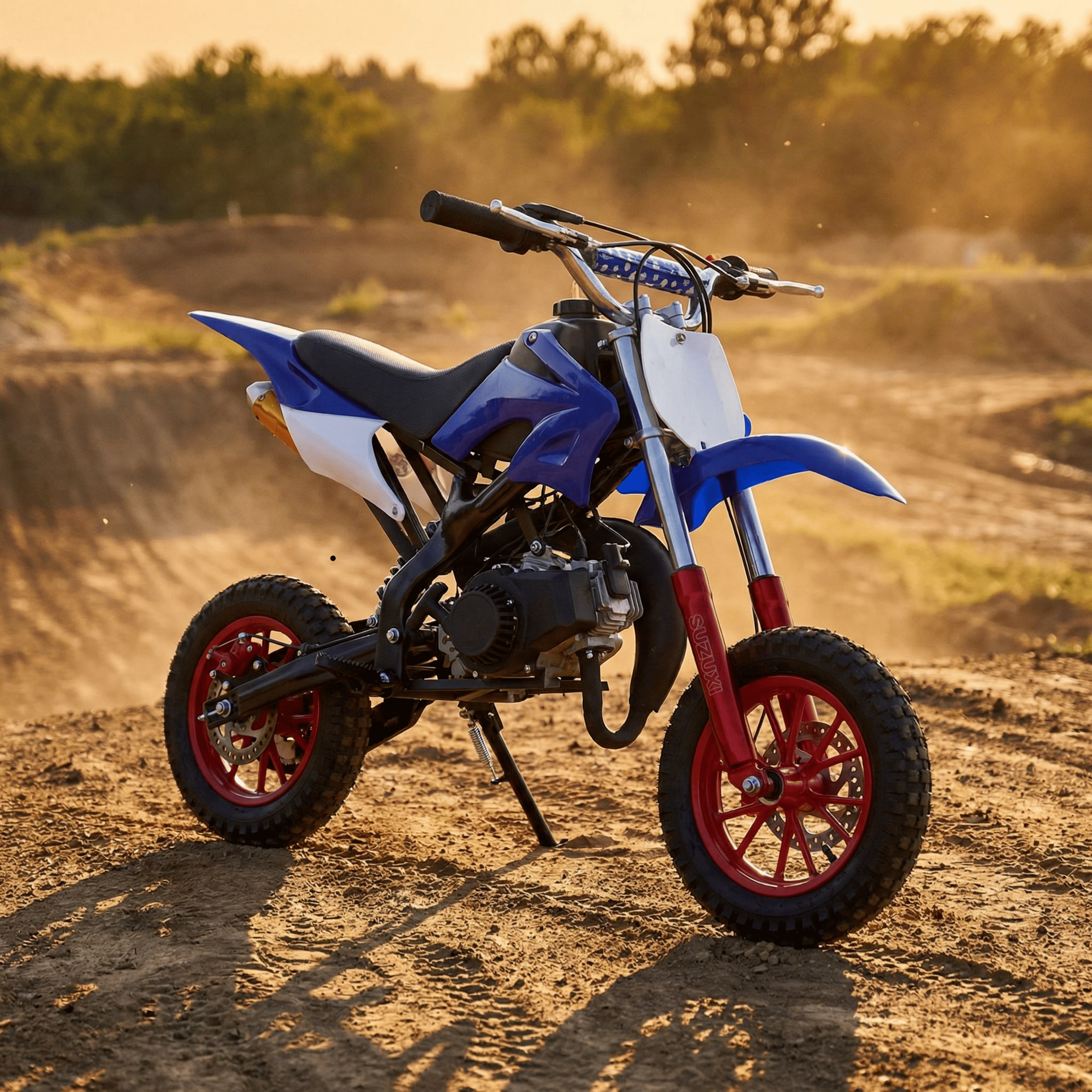 쇼넷 포켓바이크 레저용 미니바이크 오프로드 미니오토바이 49cc, 블루, SN2541 219,000원