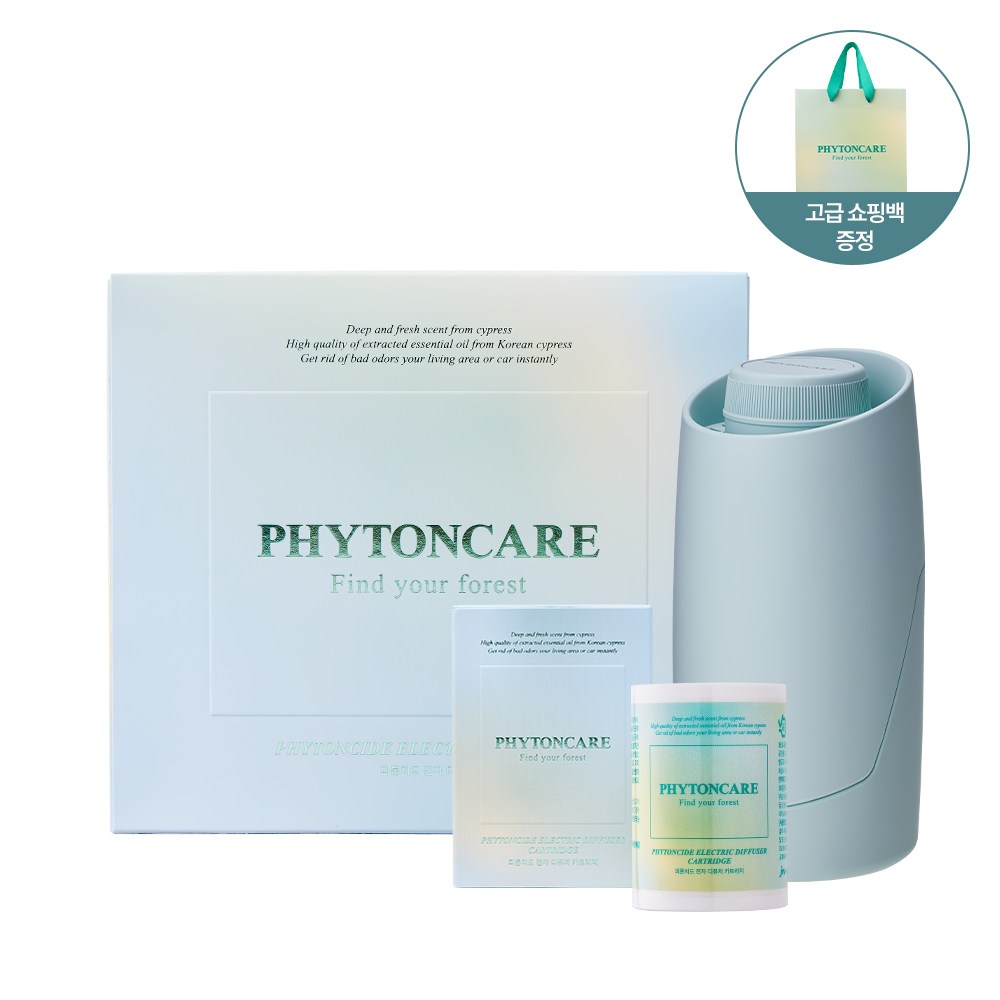 JW생활건강 피톤케어 최신형 파스텔톤 뉴컬러 피톤치드 차량용방향제+추가 리필 카트리지 3개+고급쇼핑백 증정, 1개 96,900원