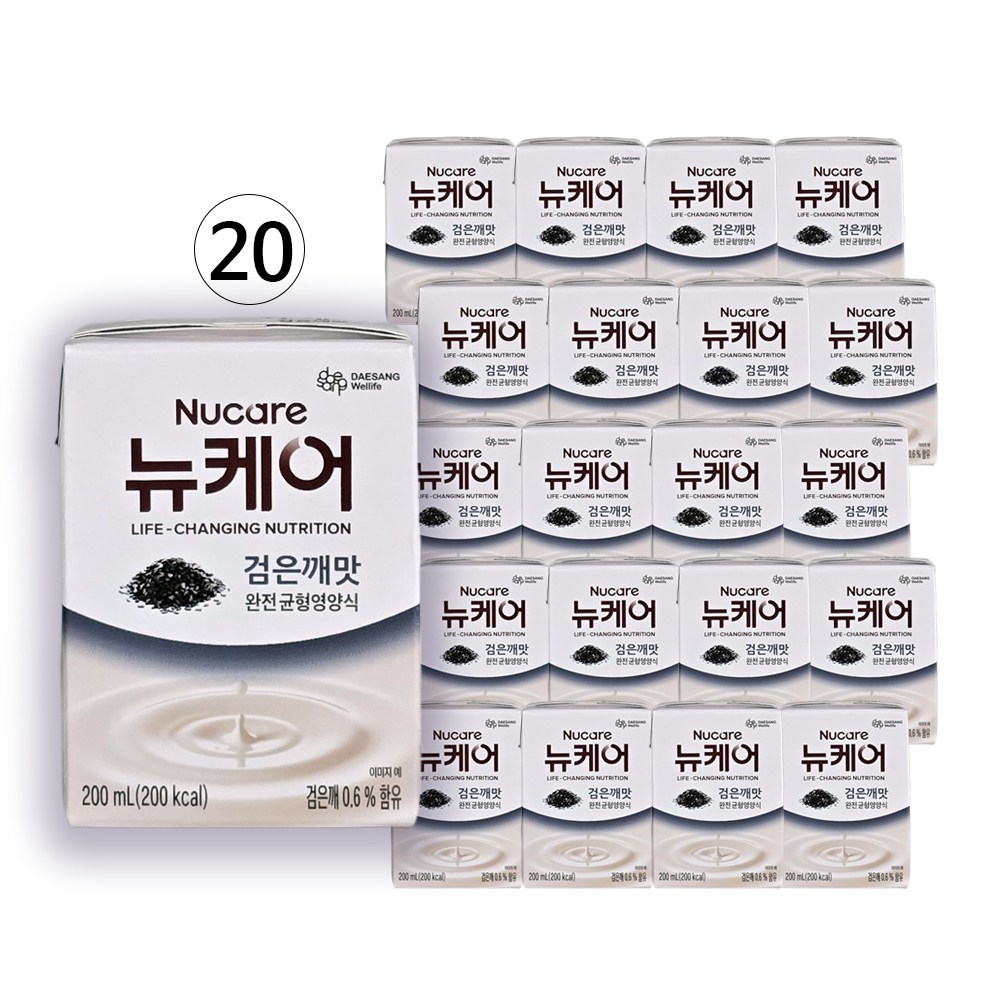 뉴케어 *우유 없는* 고소한 검은깨맛 20일분(200ml*20개), 완전균형영양식, 200ml, 20개 38,500원
