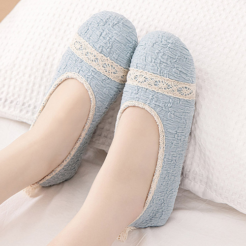 아리코 레이스 고무바닥 덧신형 실내화, 블루, 1개 10,900원