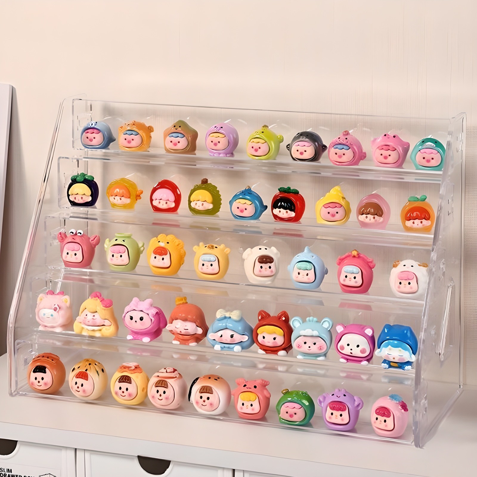 오와이규 전시용 피규어 장식장 수납 선반 5단 소형 12,000원