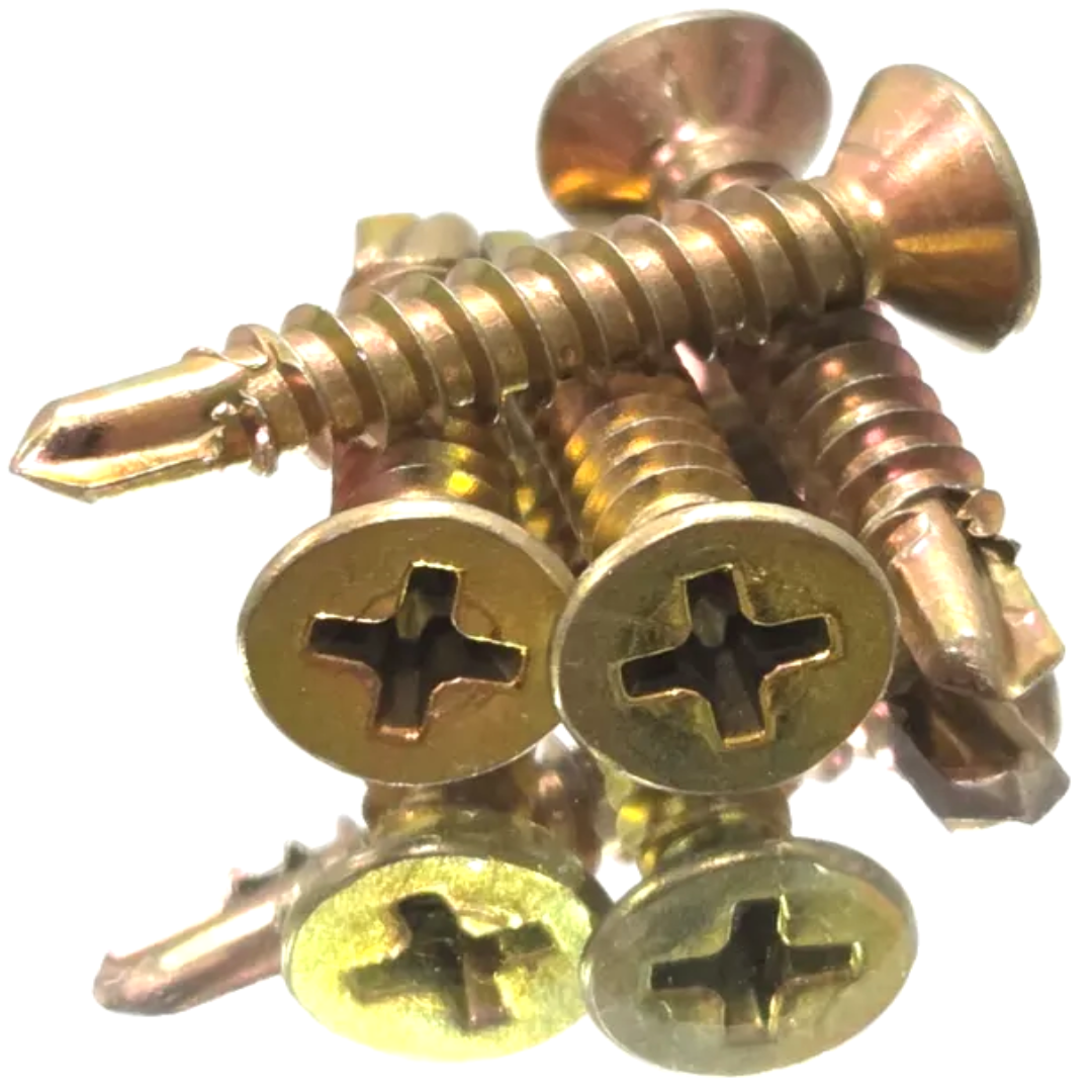 직결피스 철판용 나사 철 접시머리 황색 #8(4.2mm) 13mm~100mm, 1000개 8,560원