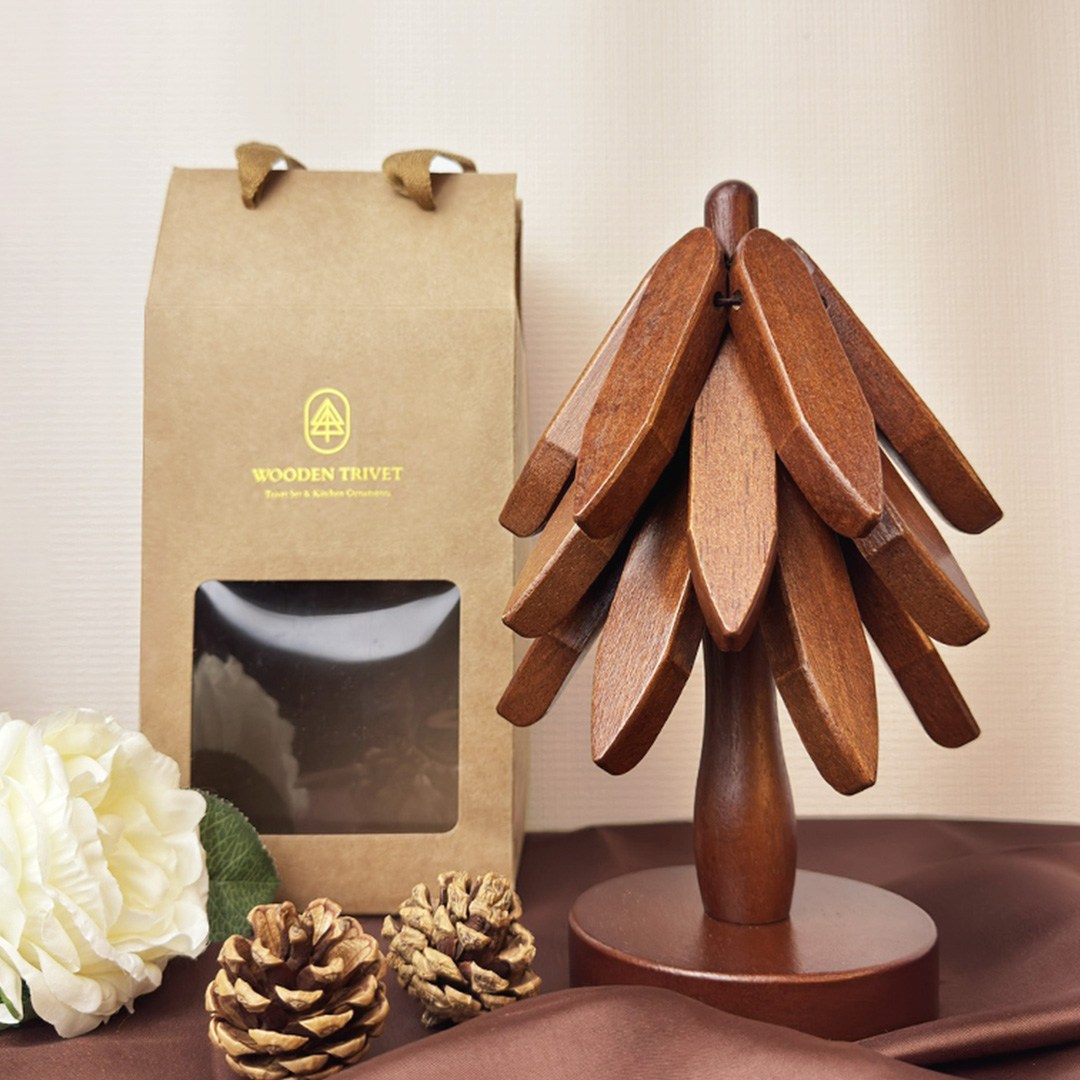 집똑똑이 공간절약 트리형 원목 냄비받침, 월넛, 1개 16,800원