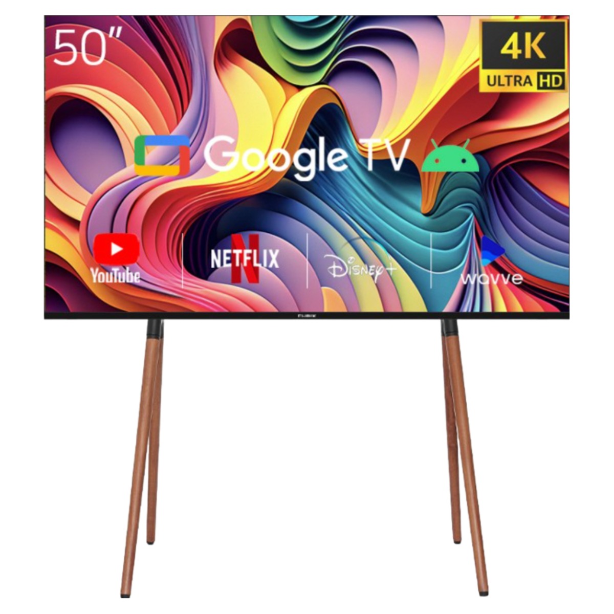 이젤큐빅스 50인치 스마트 TV 구글 안드로이드 4K UHD 인테리어 LED 티비 에너지효율 1등급, 방문설치 578,000원