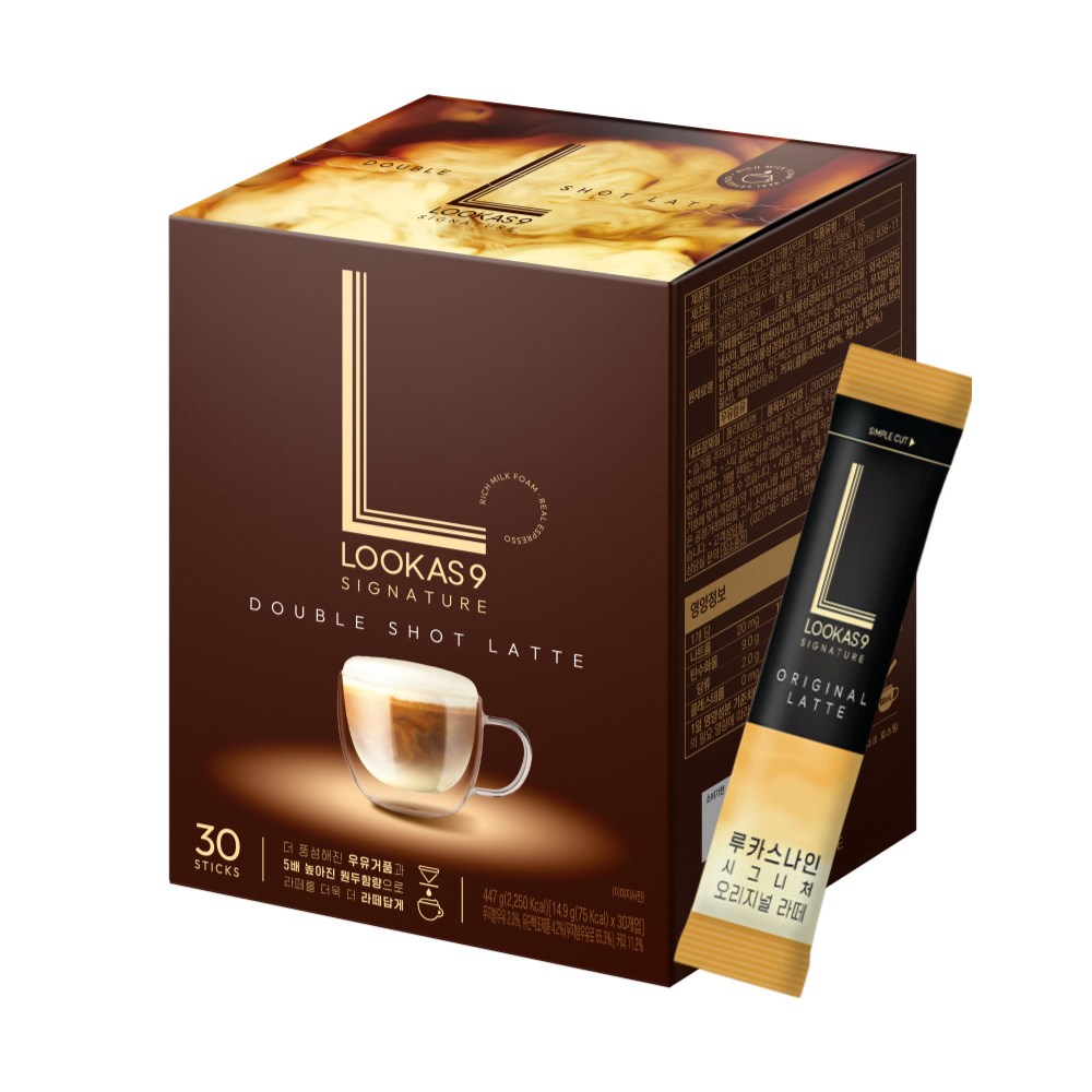 <꾼들>루카스나인 더블샷 라떼30T+오리지널 라떼1T, 14.9g 15,440원