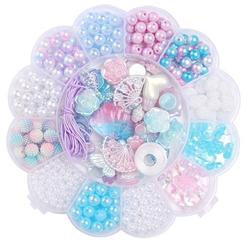 윰스 비즈 DIY 팔찌 스트랩 키링 만들기 세트, 유니콘블루, 랜덤발송(비즈, 꾸미기 비즈), 1세트 16,500원