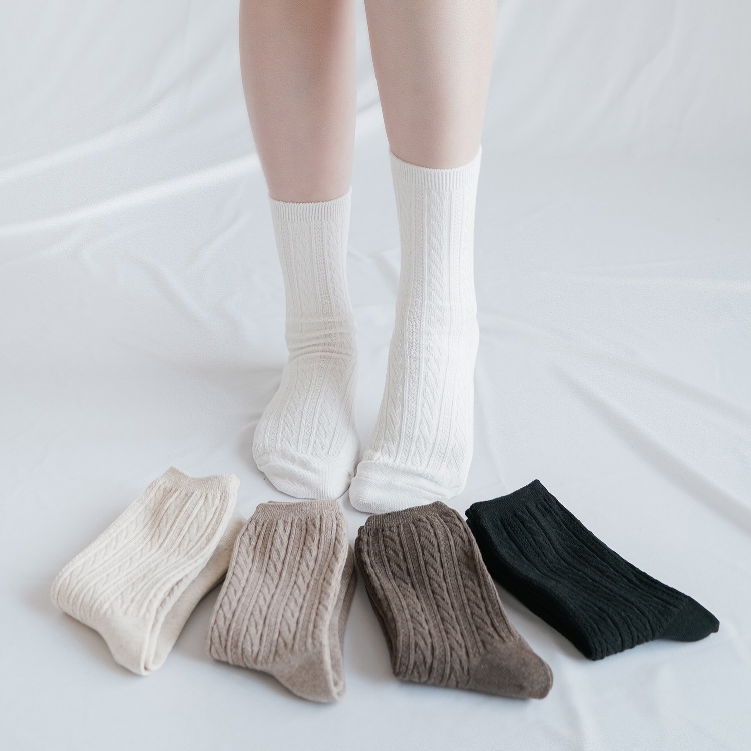 프롬산타 프리미엄 밀크꽈배기 양말 고급 갑종 중목 10켤레 19,900원