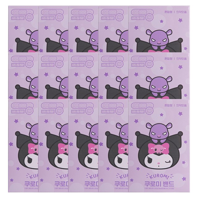 산리오 쿠로미 키즈밴드 혼합형, 12매입, 15개 12,000원