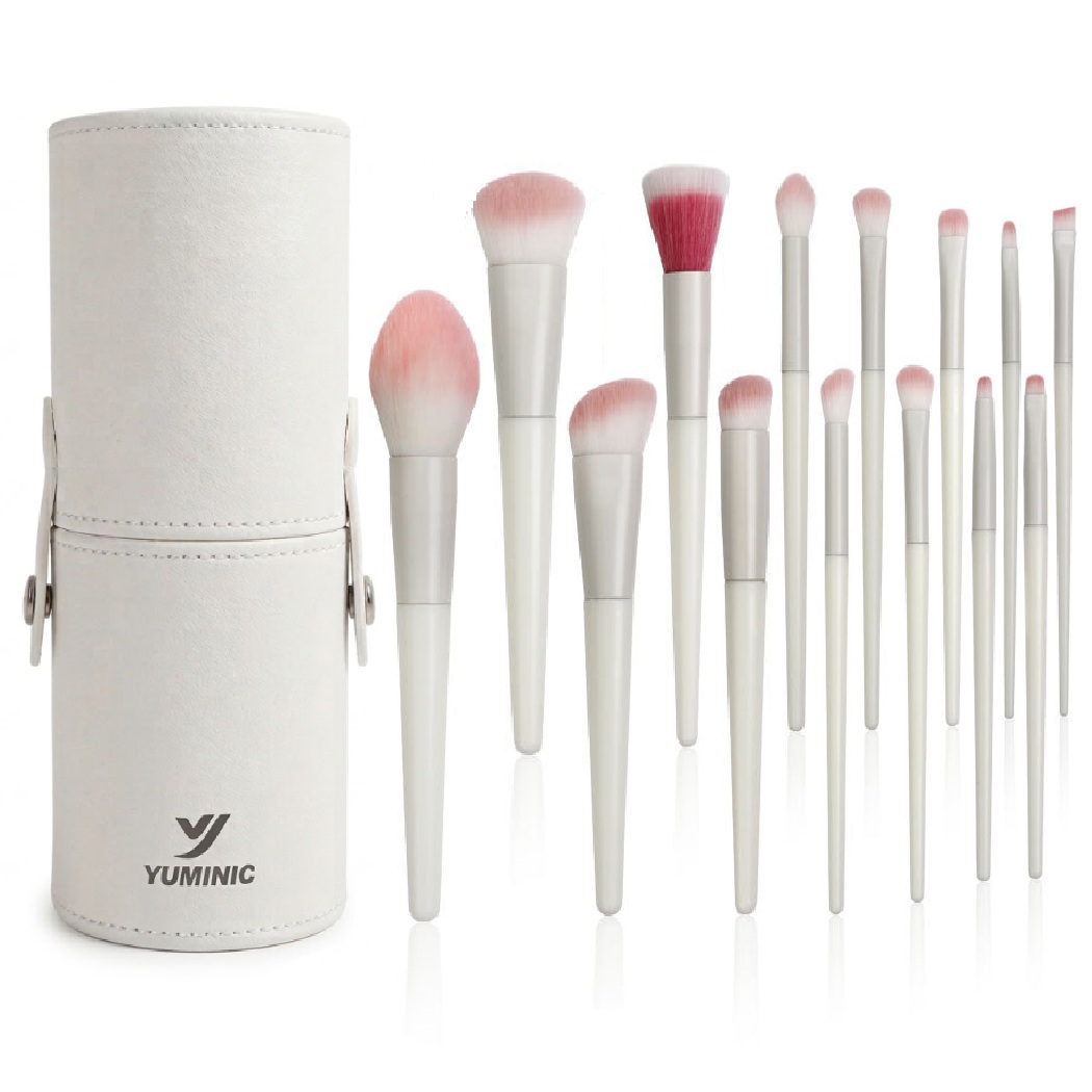 유미닉 올커버 브러쉬세트 브러시세트 풀구성 메이크업, 14개, 화이트 핑크 24,500원