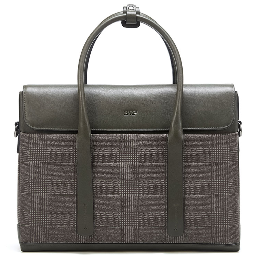 BVP 서류가방 체크패턴 천연 소가죽 브리프케이스 T1038 481,000원