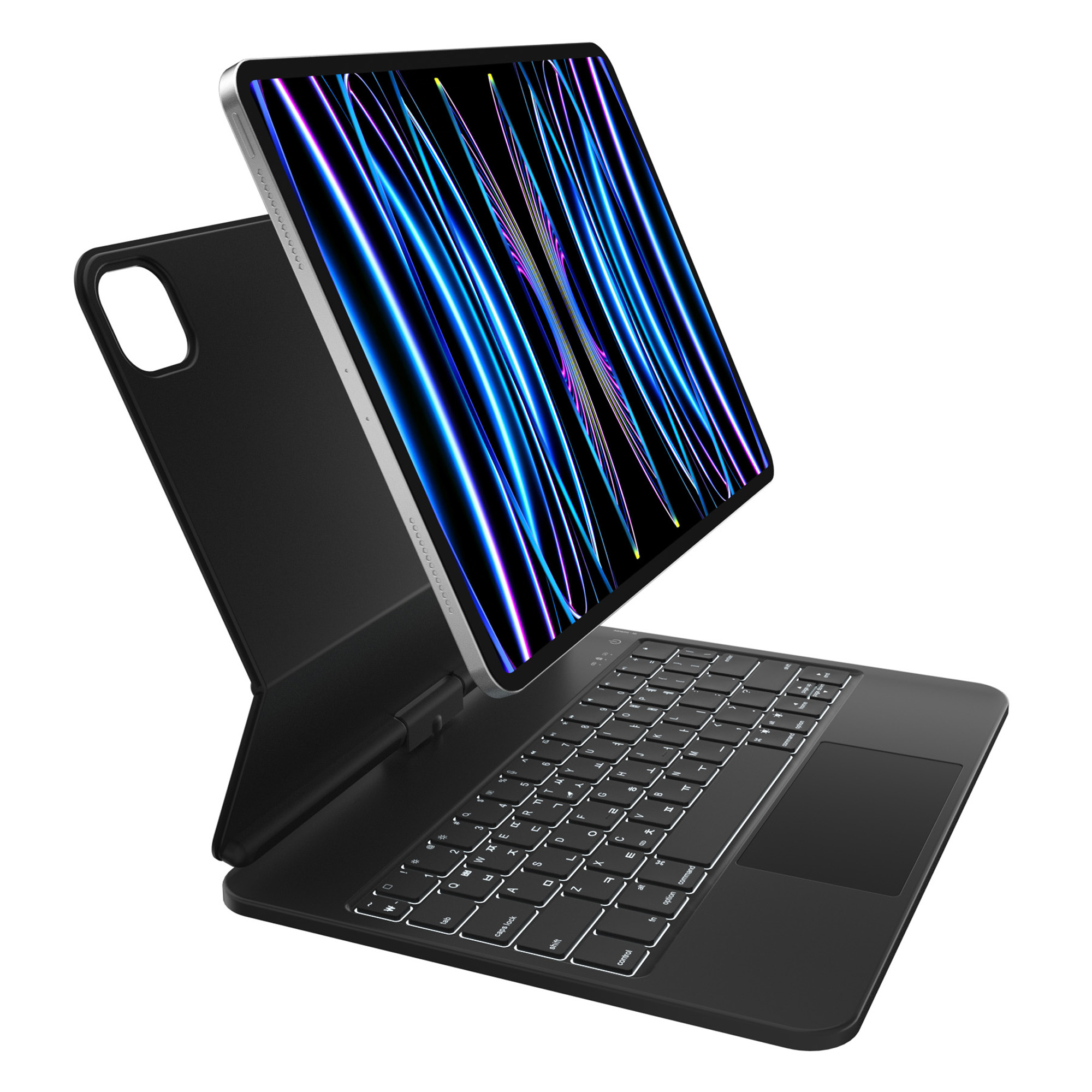삼십구도 맥스 아이패드키보드케이스 저소음 마그네틱 와이드 트랙패드 360도회전, 블랙 129,000원