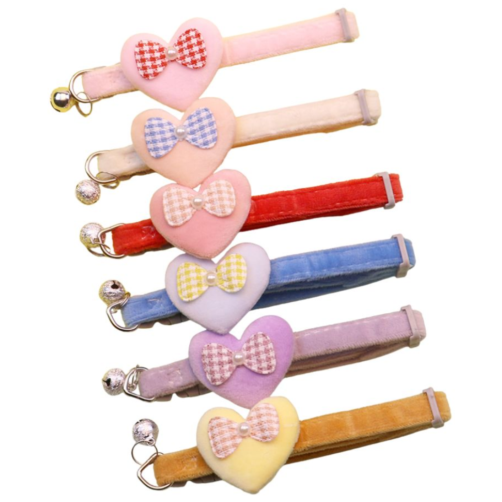 나나봉봉 (1+1) 고양이 포인트 목걸이 강아지 하트리본 방울 목걸이 13,900원