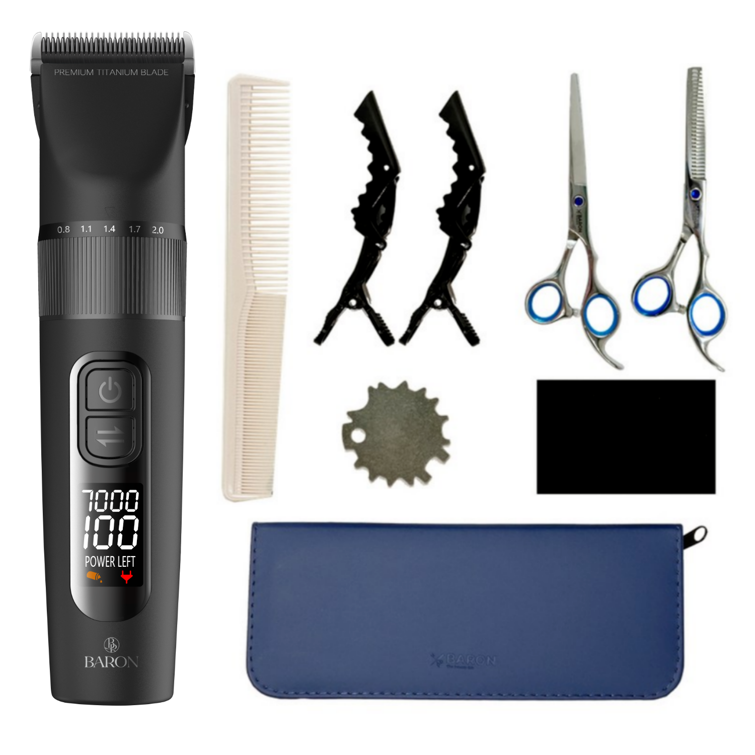 바론 전문가용 방수 남자 바리깡 이발기 가위 풀세트, 블랙 49,900원