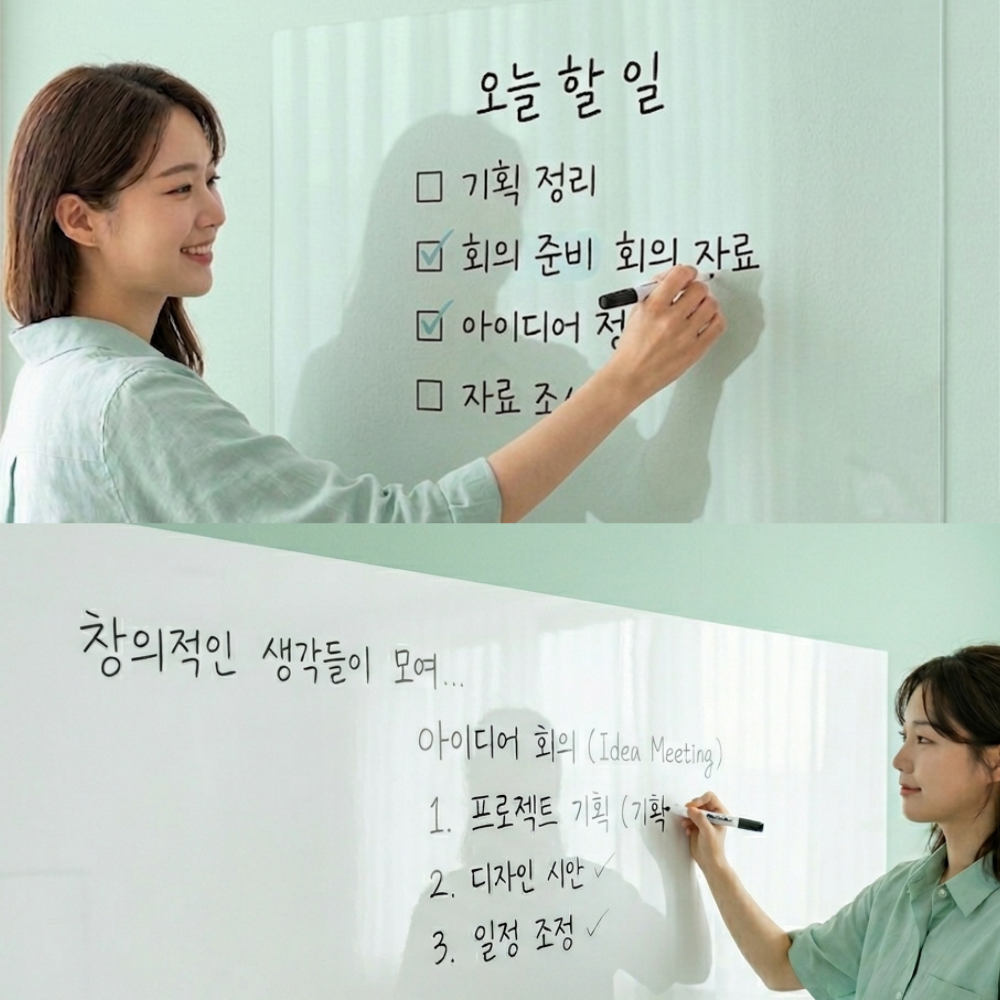 붙이는 화이트보드 시트지 대형 벽면 사무실 학습용 38,000원