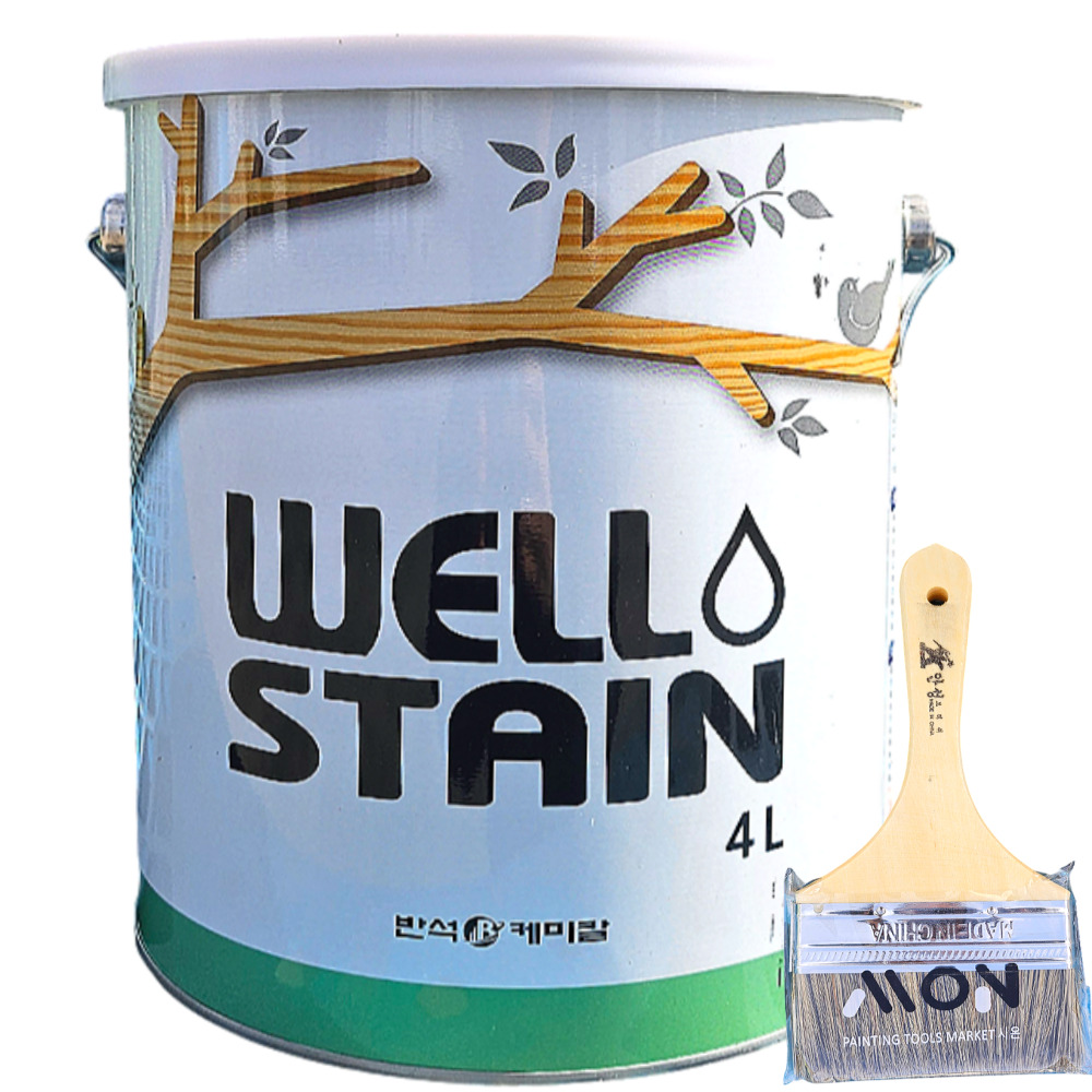 (제조사) 웰스테인 오일스테인 오일스텐 니스 목재 데크 나무 방부목 페인트, 1개, 월넛, 4L 24,800원