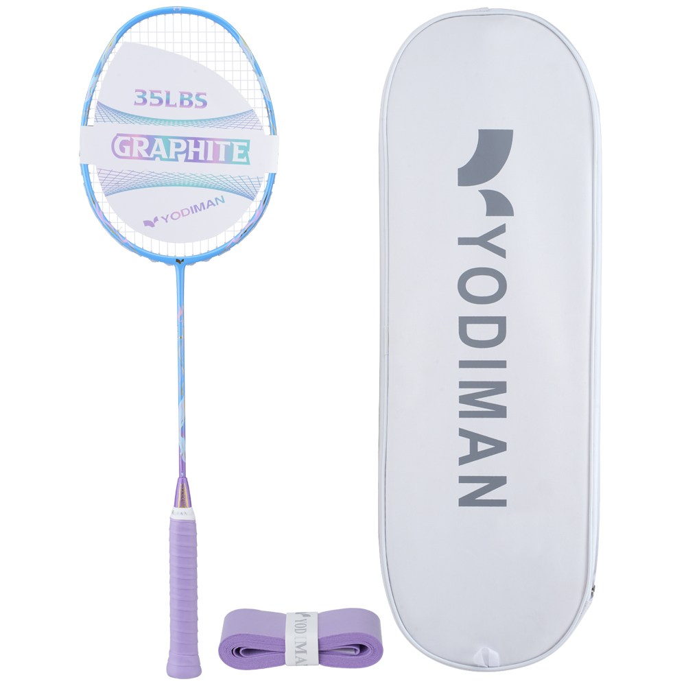 YODIMAN 배드민턴 라켓 풀 카본 5U 초경량 남녀 프로급, 1개, 라일락바이올렛 108,000원