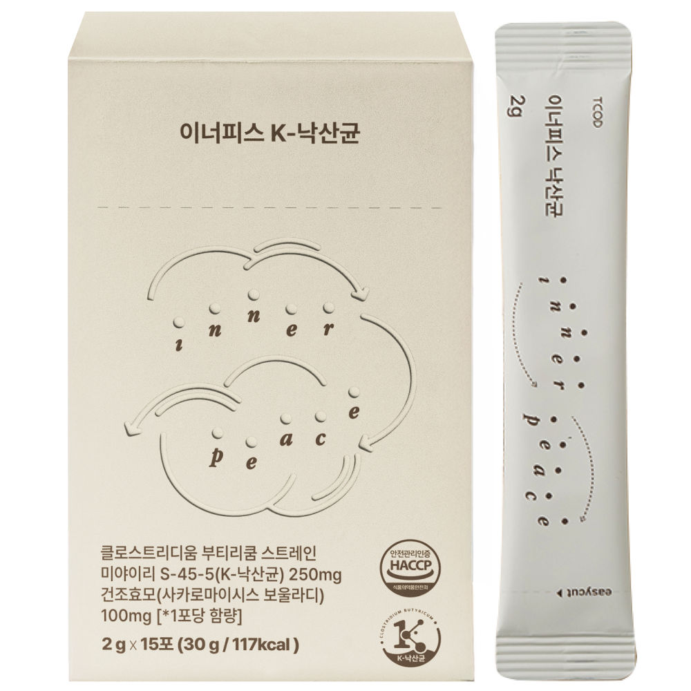 이너피스 K-낙산균 대장 유산균 프로바이오틱스, 12개, 15회분 219,000원