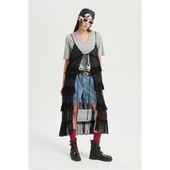 [Re-Order] Sleeveless Frill Dress (black) LFDAM25550BKX 398,000원