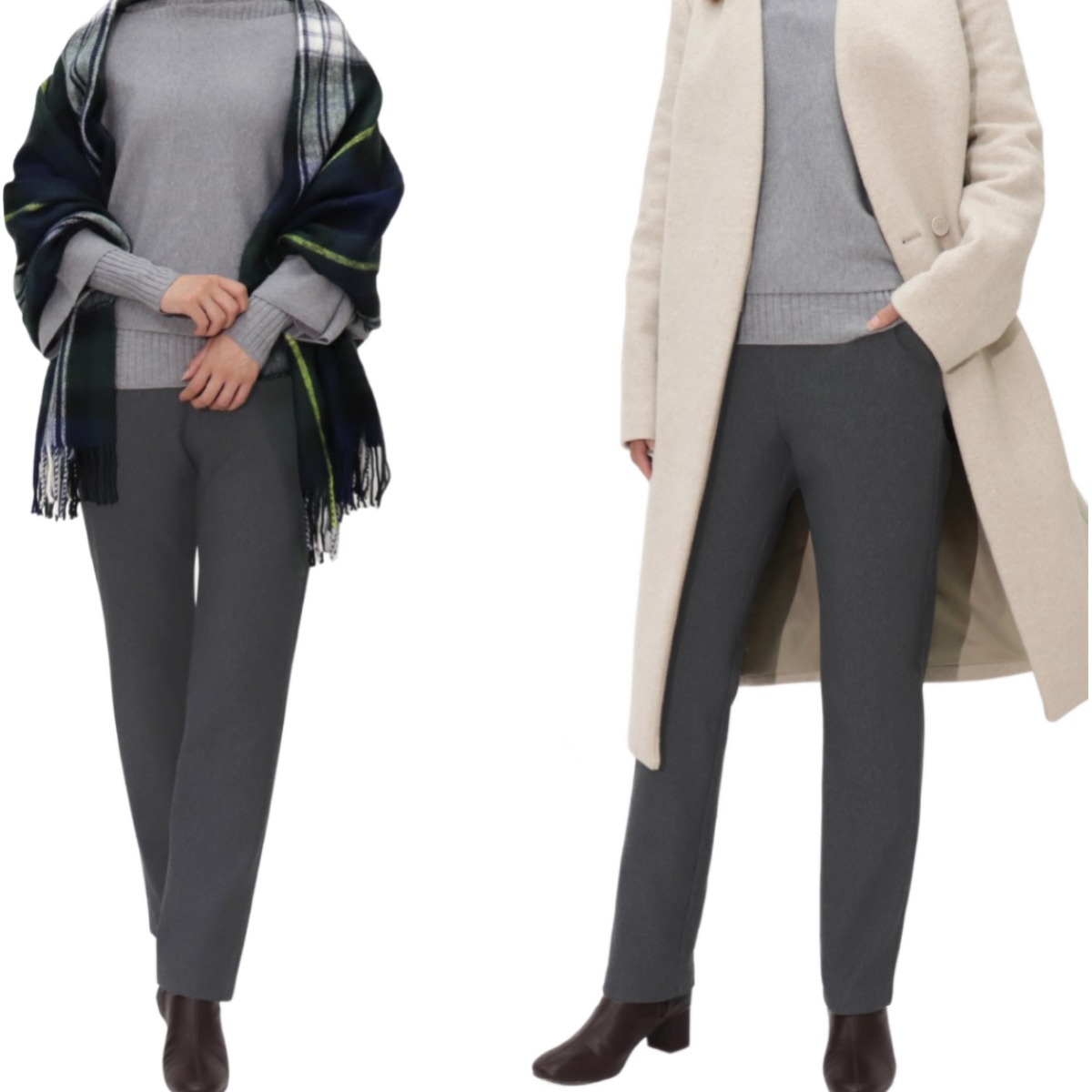 Made in Japan 겨울용 중년여성용 허리 편한 일본산 기모 스트레치 팬츠 따뜻한 빛흡수 발열기능 50대 60대 엄마옷 선물 부드러운밴딩 외출복 9601 62,000원