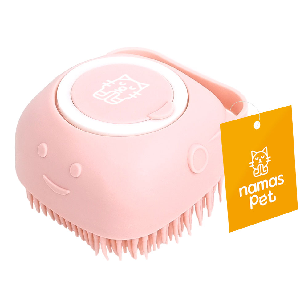 나마스펫 애견 목욕 브러쉬 애묘 강아지 샴푸 샤워 용품 실리콘, 1개, 핑크 6,750원
