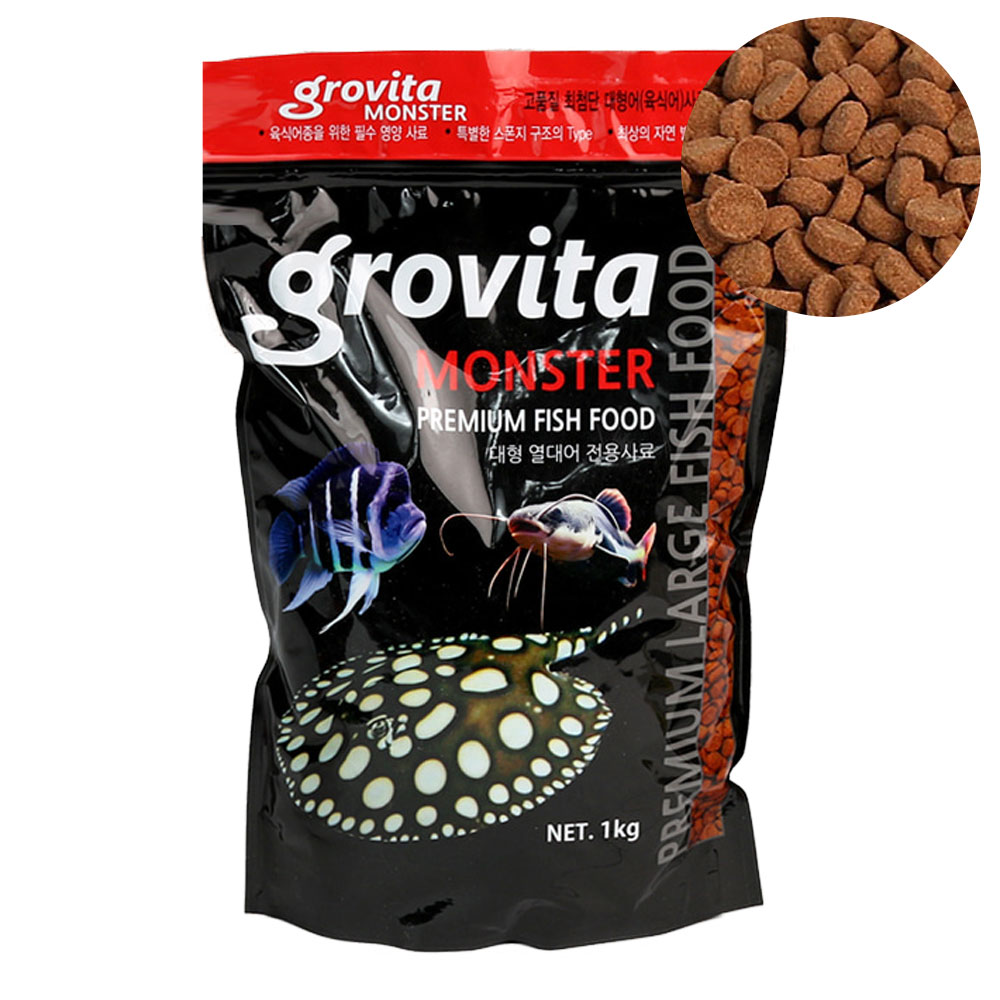 수족관용품물멍몰 그로비타 몬스터 1kg 대형 열대어사료 40,010원