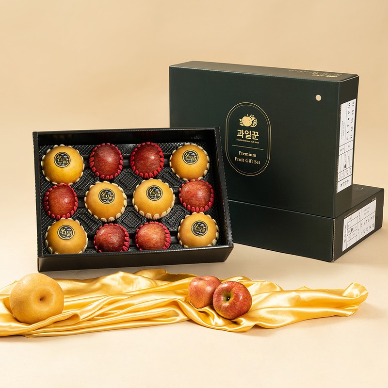 G) 과일꾼 사과 배 혼합 과일선물세트 5kg(사과6/배6) / 보자기+감사카드 추가 동봉 73,100원