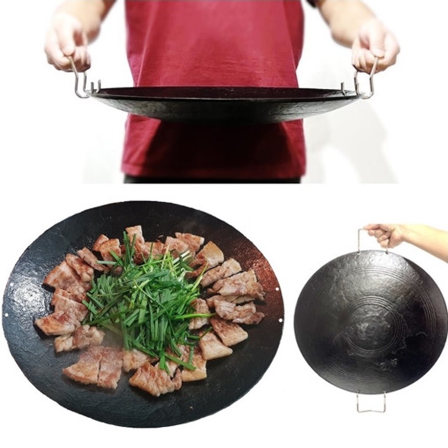 무쇠 주물 마을 가마솥뚜껑 불판 37~65cm 조선 그리들 탈착손잡이형 170,000원