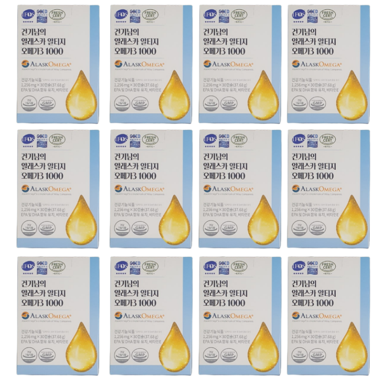 건기남의 알래스카 알티지 오메가3, 12개, 30정 198,400원