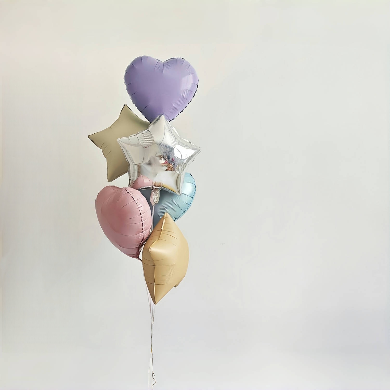 CEUQIESO 18인치/45cm 하트 별 풍선 리본 세트,생일파티 일반 이벤트 장식 , 총 7개, 2세트 13,000원