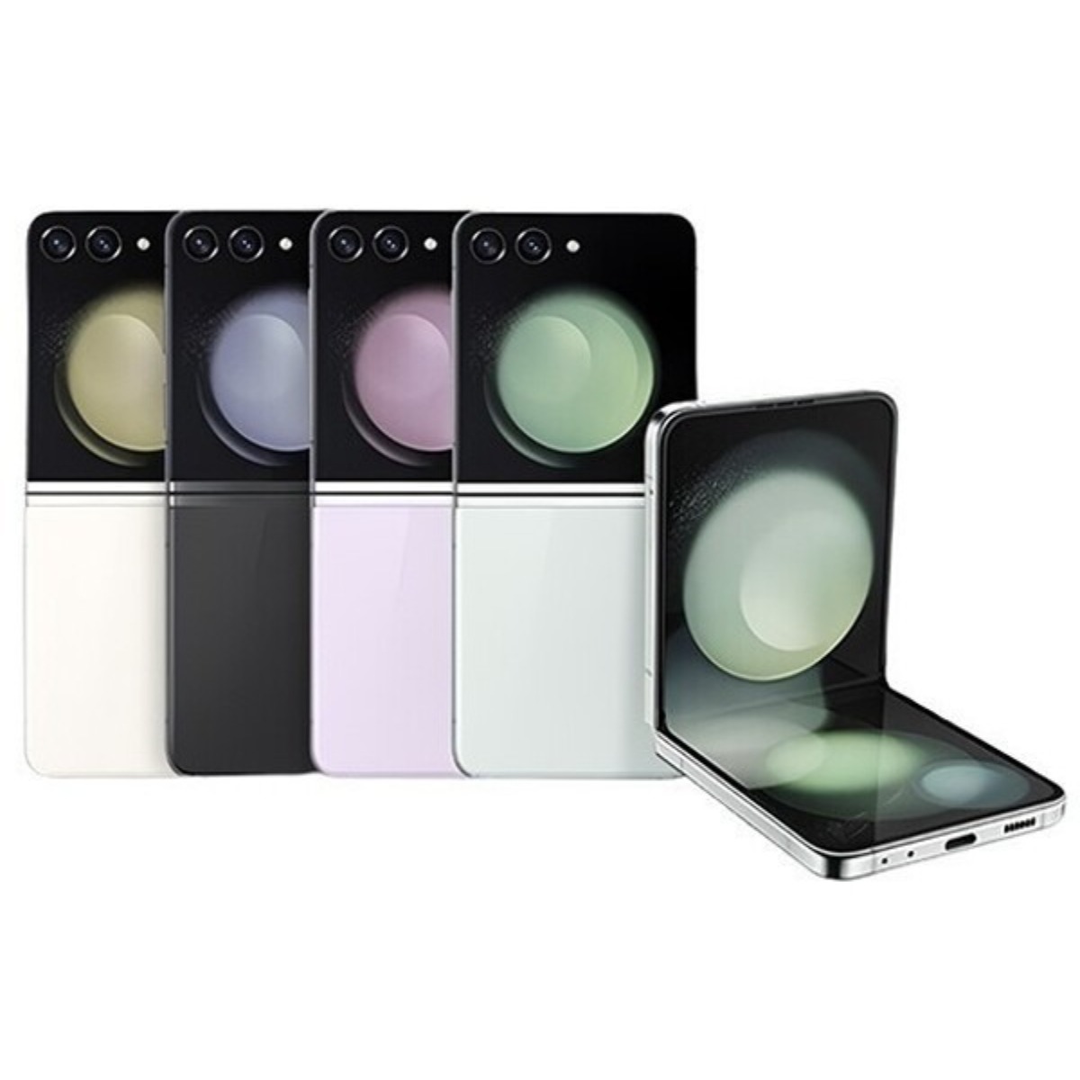 삼성 Ai 갤럭시Z 플립5 256GB 공기계 S급 (구성품: 단말기 + 유심핀 + 보호케이스 + 보호필름 / 12개월 무상보증) Re:think, 민트, 256GB 355,900원