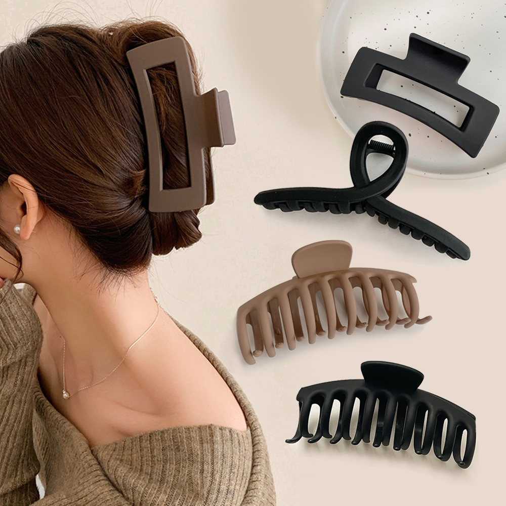 무식이네 클래식무드 무광 웨이브 사각 헤어 집게핀 5종 세트 A126 6,900원