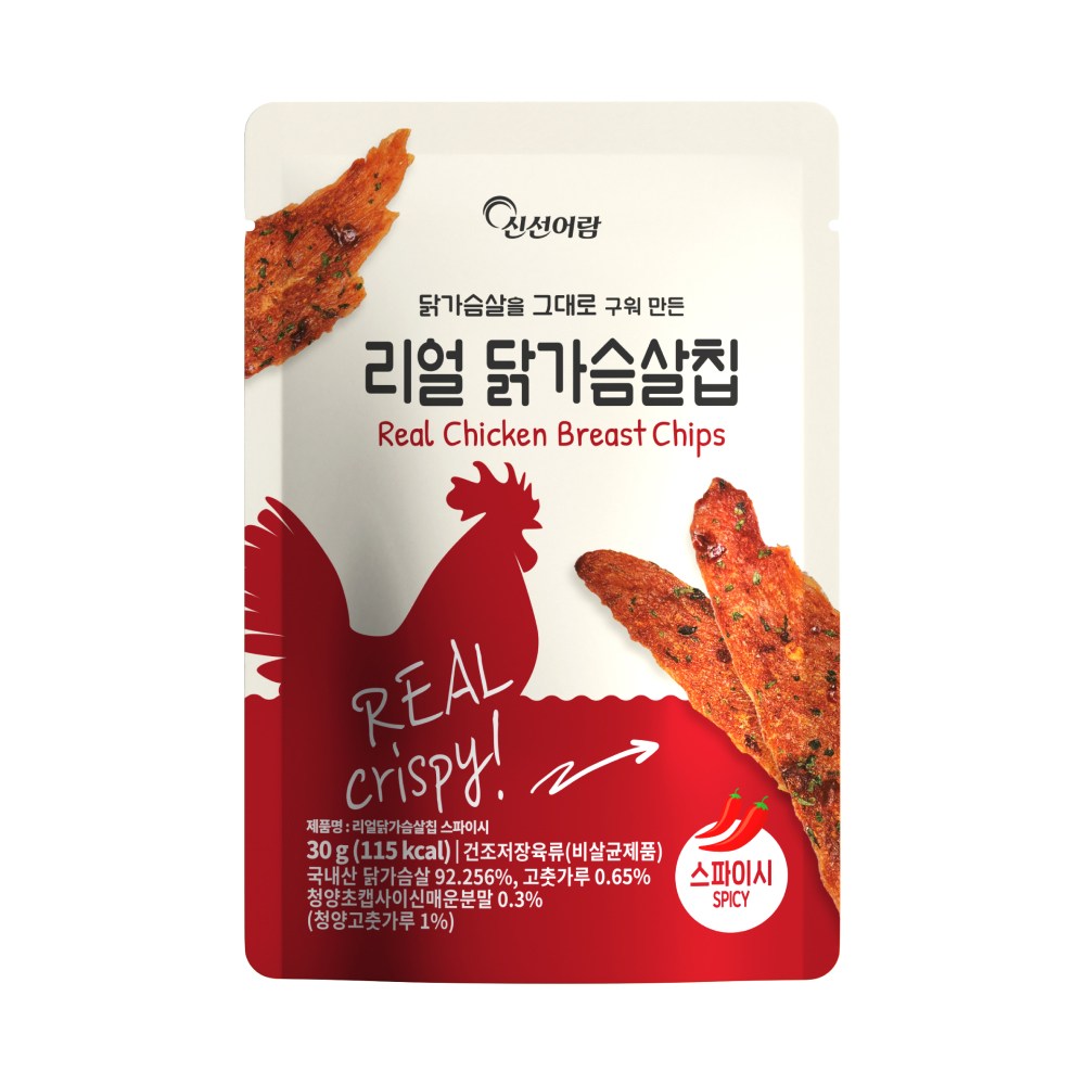 신선어람 리얼 닭가슴살칩 스파이시, 10개, 30g 26,900원