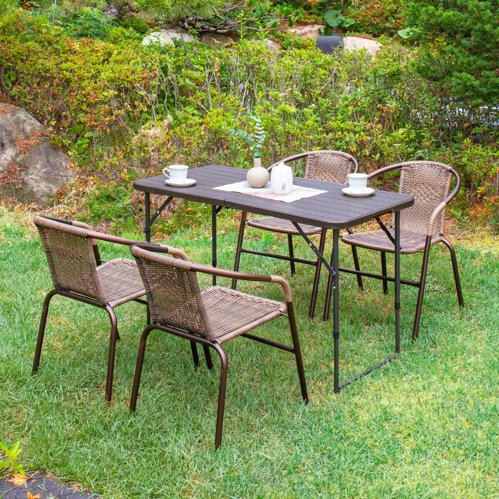 아르망 1200 2단 유로39번 의자 4개 야외 테이블 세트 160,000원