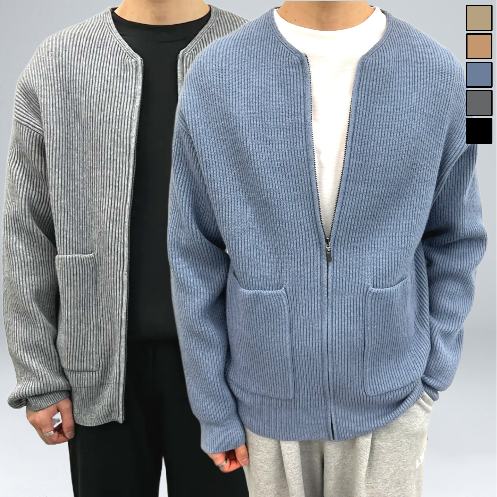 남성용 겨울 도톰한 캐시미어 집업 니트 가디건 (3610-1) 77,820원