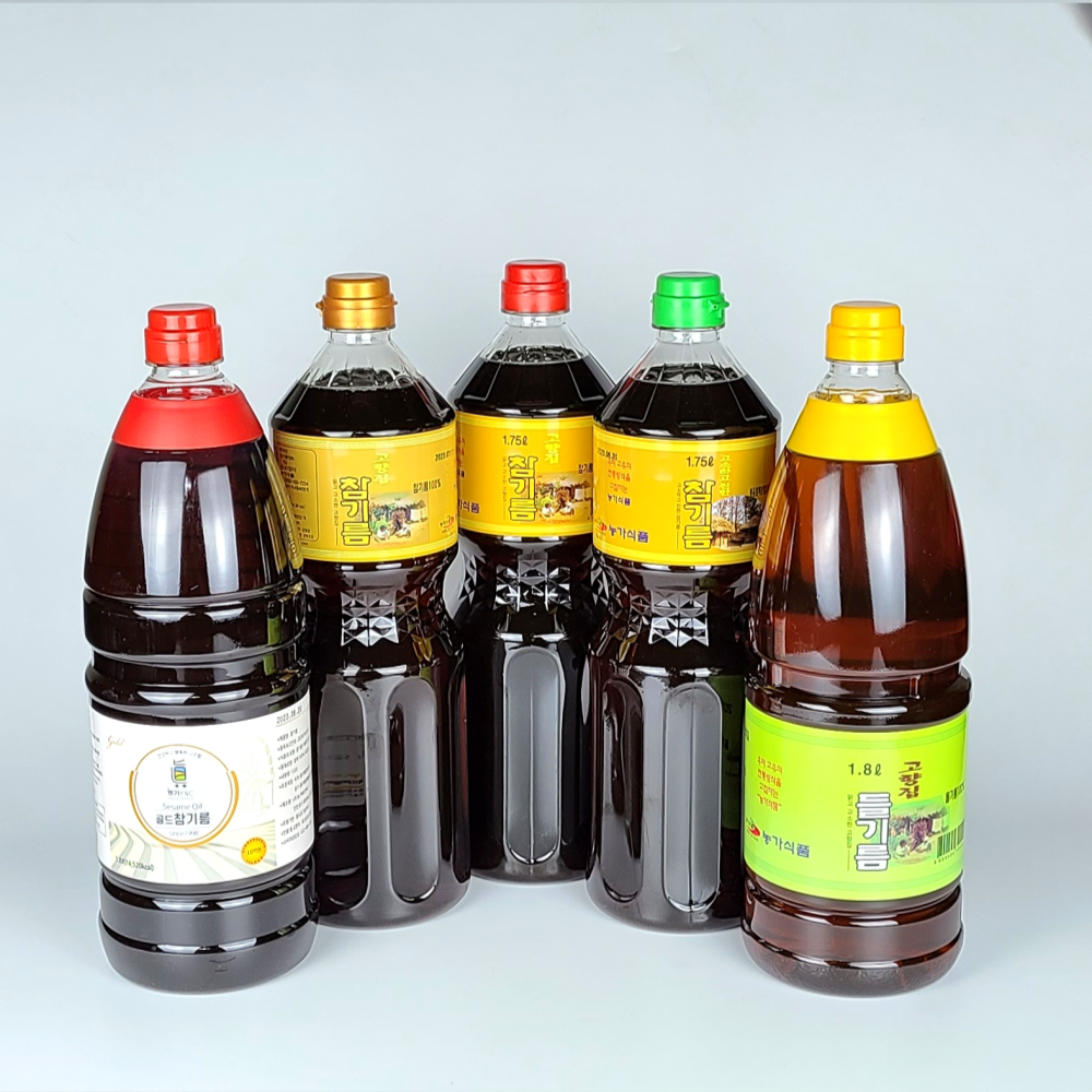 전통방식 1.8리터 참기름 들기름 업소용 대용량 최고급 참깨 들깨로 짠 기름, 1개, 1.75L 29,900원