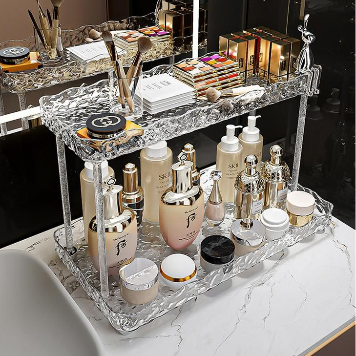 레디박스 투명 아크릴 2단 화장대 정리 화장품 선반, 1개, 투명 12,900원