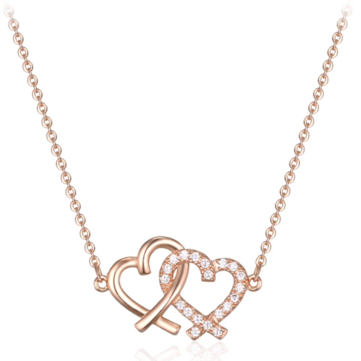 [끄란느] 14K Gold Plated 트윈 하트 목걸이 C24NB121 18,900원