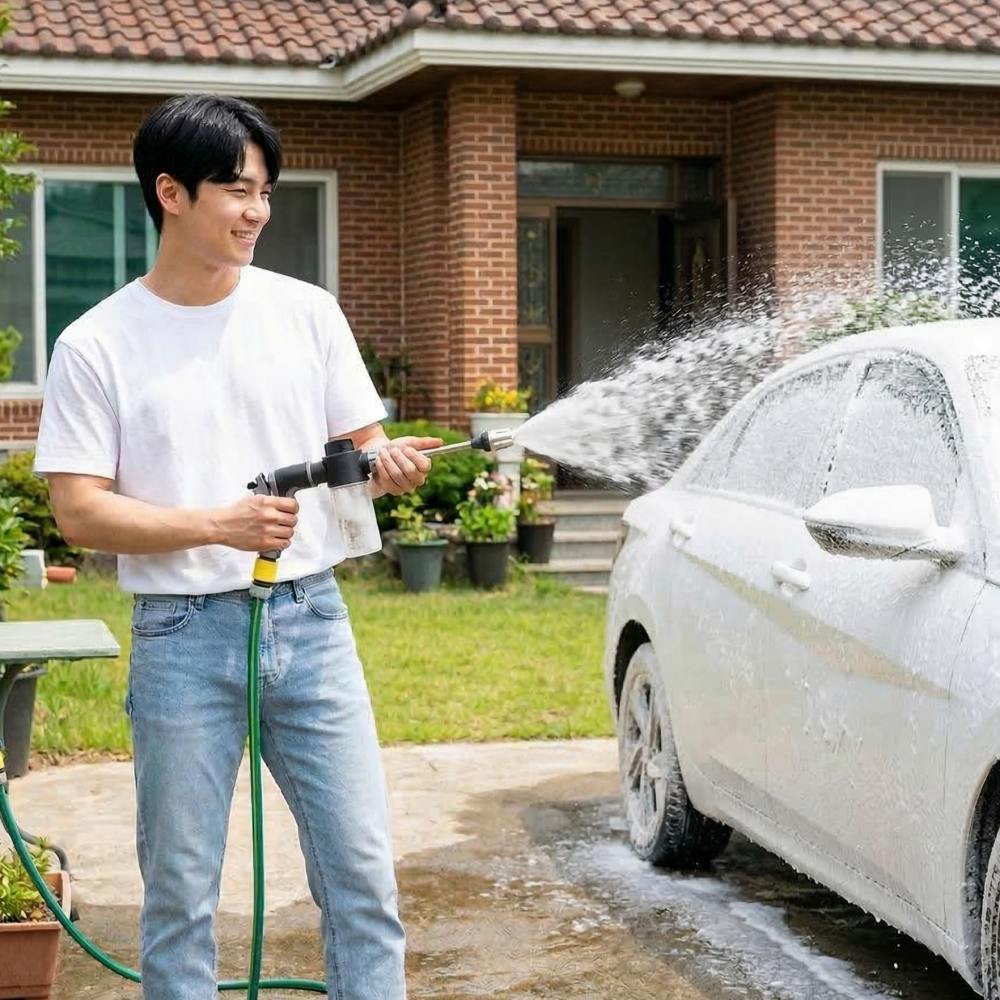 코레브 스트레스도 날려버릴 원터치 초고압 워터건 고압분사기, 그레이, 1개 19,500원