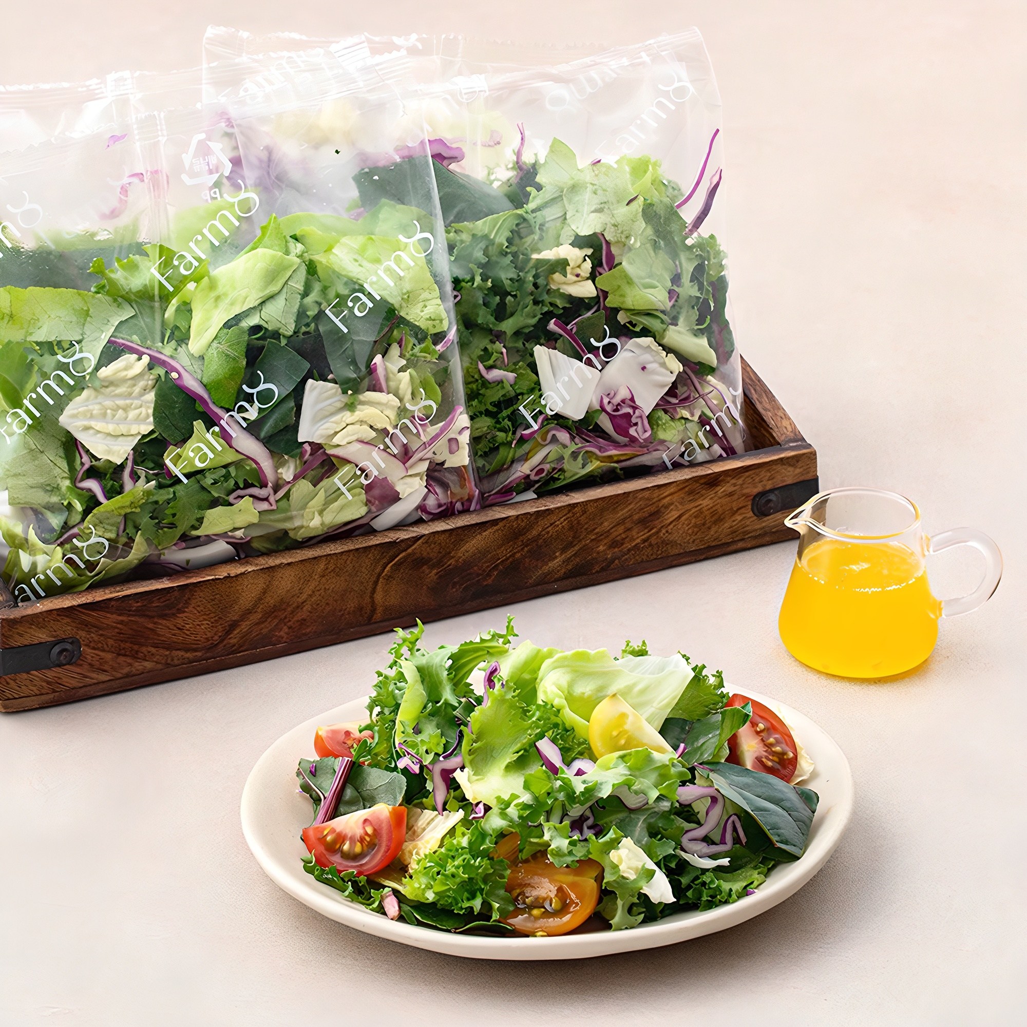 [로켓프레시] 팜에이트 제로팻 라임유자 드레싱 싱싱한 1일 1샐러드 80g x 5개입 7,990원