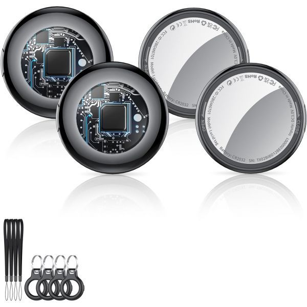 에어 태그 스마트 2025년 신제품 Apple MFi 인증 iOS 전용 트래커 태그-4 팩, Find My용 블루투스 트래커, 교체 가능한 배터리, 키 파인더 및 열쇠, 가방, 61,600원