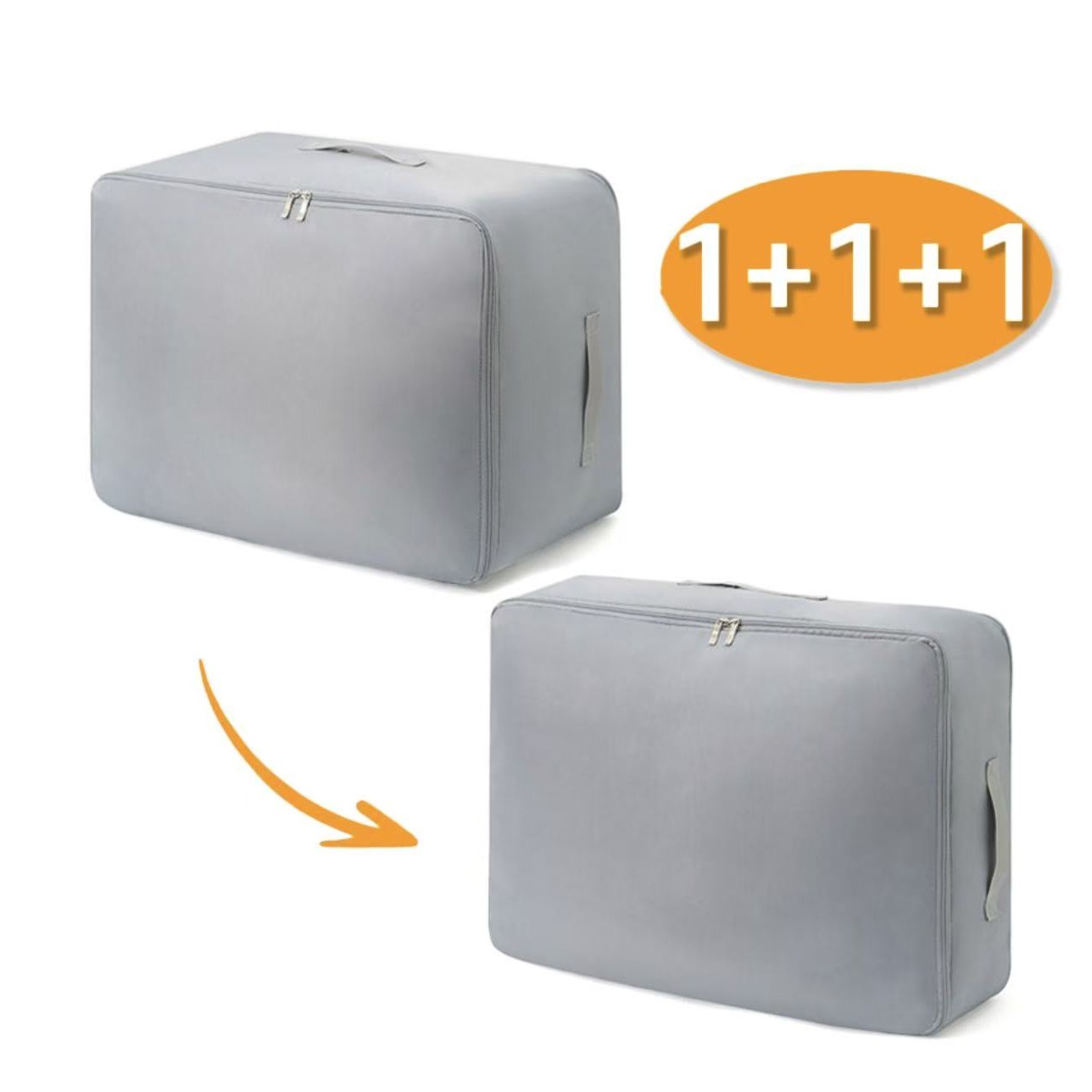 1+1+1 이불 압축 특대형 파우치 대용량 부피순삭 패딩 실크 이불 정리함 겨울 옷 바지 포장팩 캠핑이불가방 3개세트, 3개입, 1개 15,890원