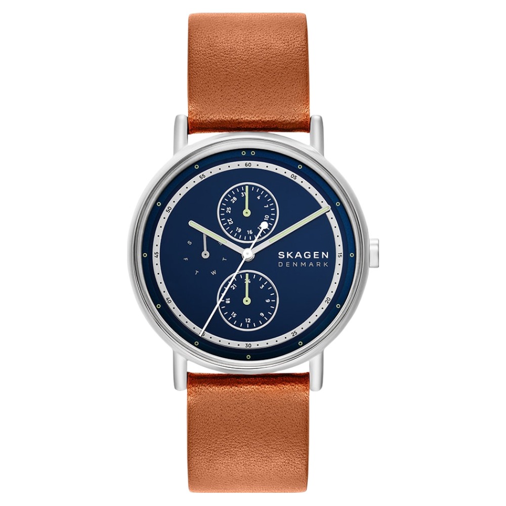 스카겐 남성용 시그너처 크로노그래프 가죽시계 SKW694 204,470원