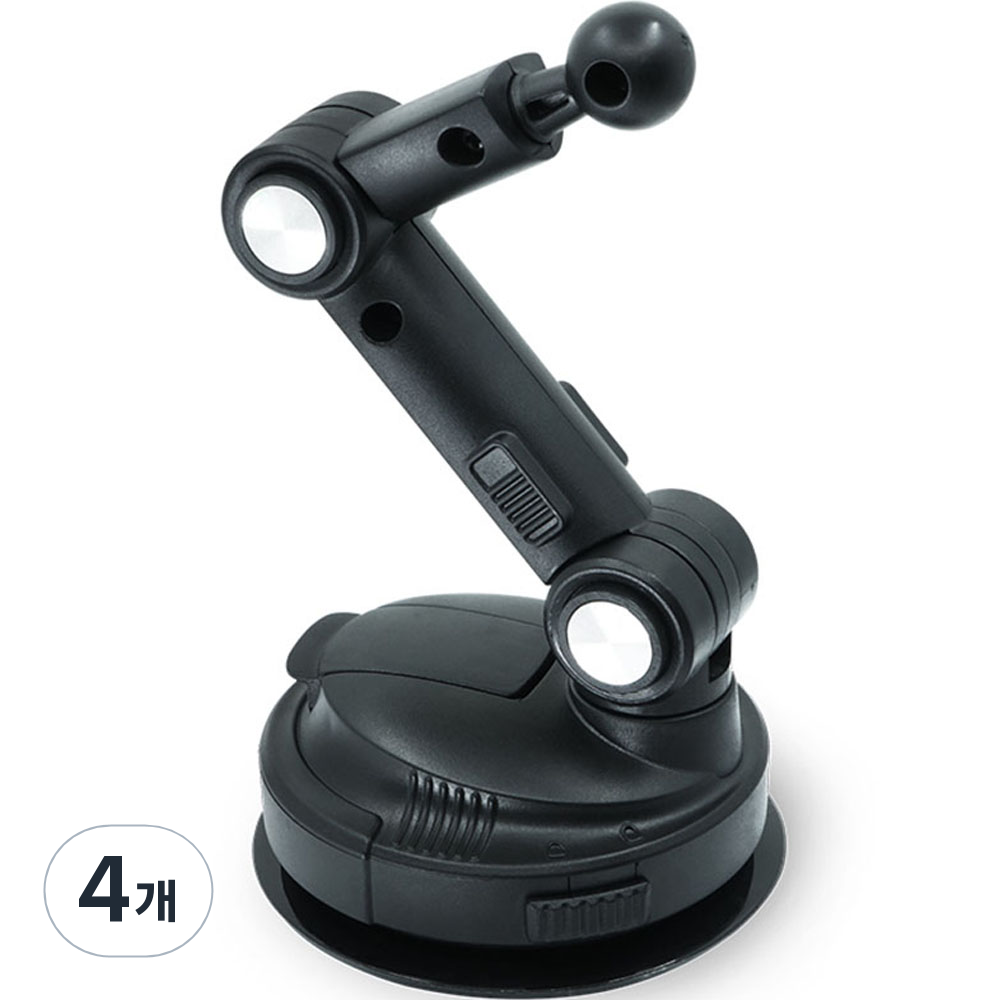 레드빈 360 회전 2단 관절 대시보드형 흡착 거치대, 4개, 블랙 22,380원
