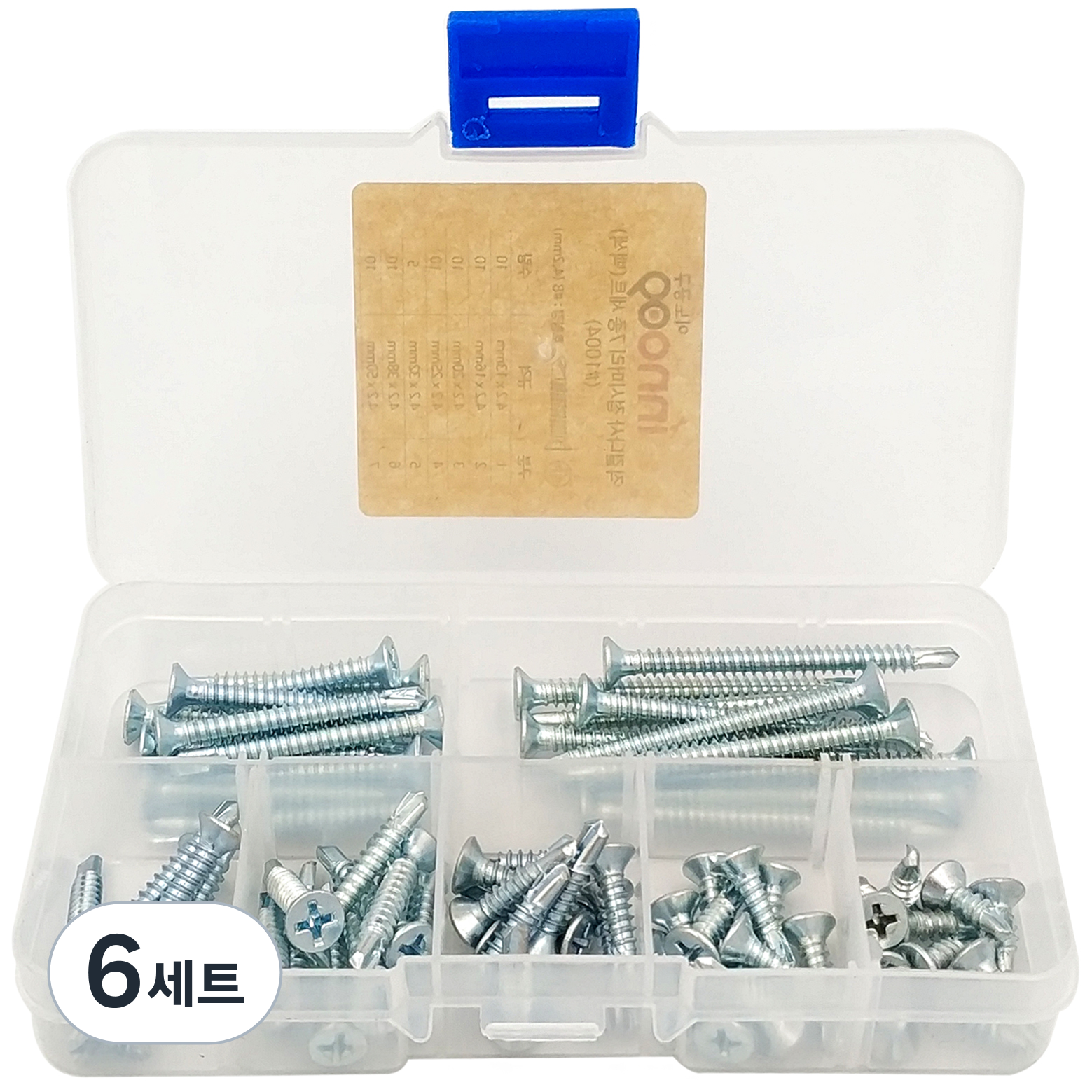 이노공구 직결나사 접시머리 7종 세트 백색 1004 27,300원