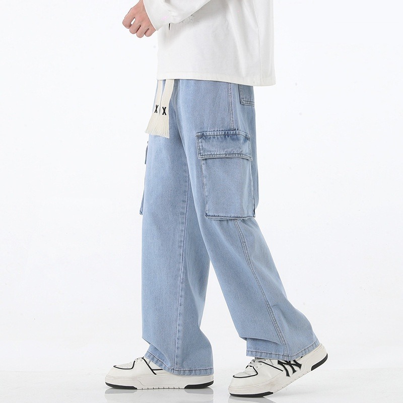 CHENZE 남자 청바지 데님팬츠 세미와이드 밴딩청바지 카고청바지 편안한 남성청바지 37,990원