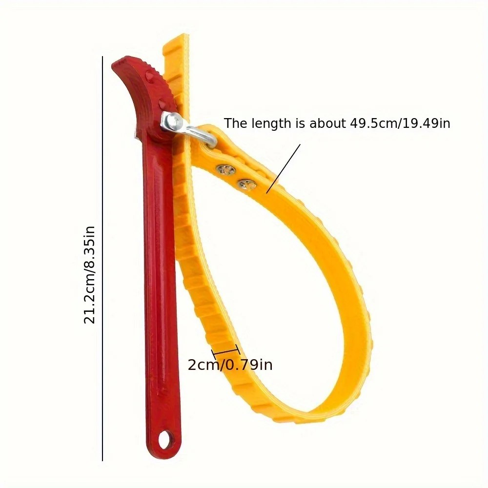 8인치 벨트 렌치 오일 스패너 스트랩 조절식 오프너 카트리지 도구 체인 풀러 분해 필터 10,300원