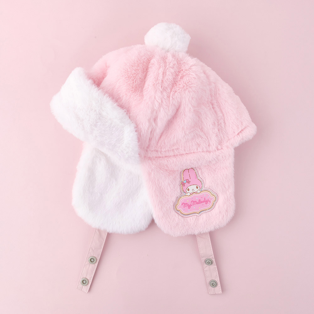 산리오 마이멜로디 모자 파스텔 퍼 공군모 아동 귀달이 털모자 유아 키즈 겨울모자 18,400원