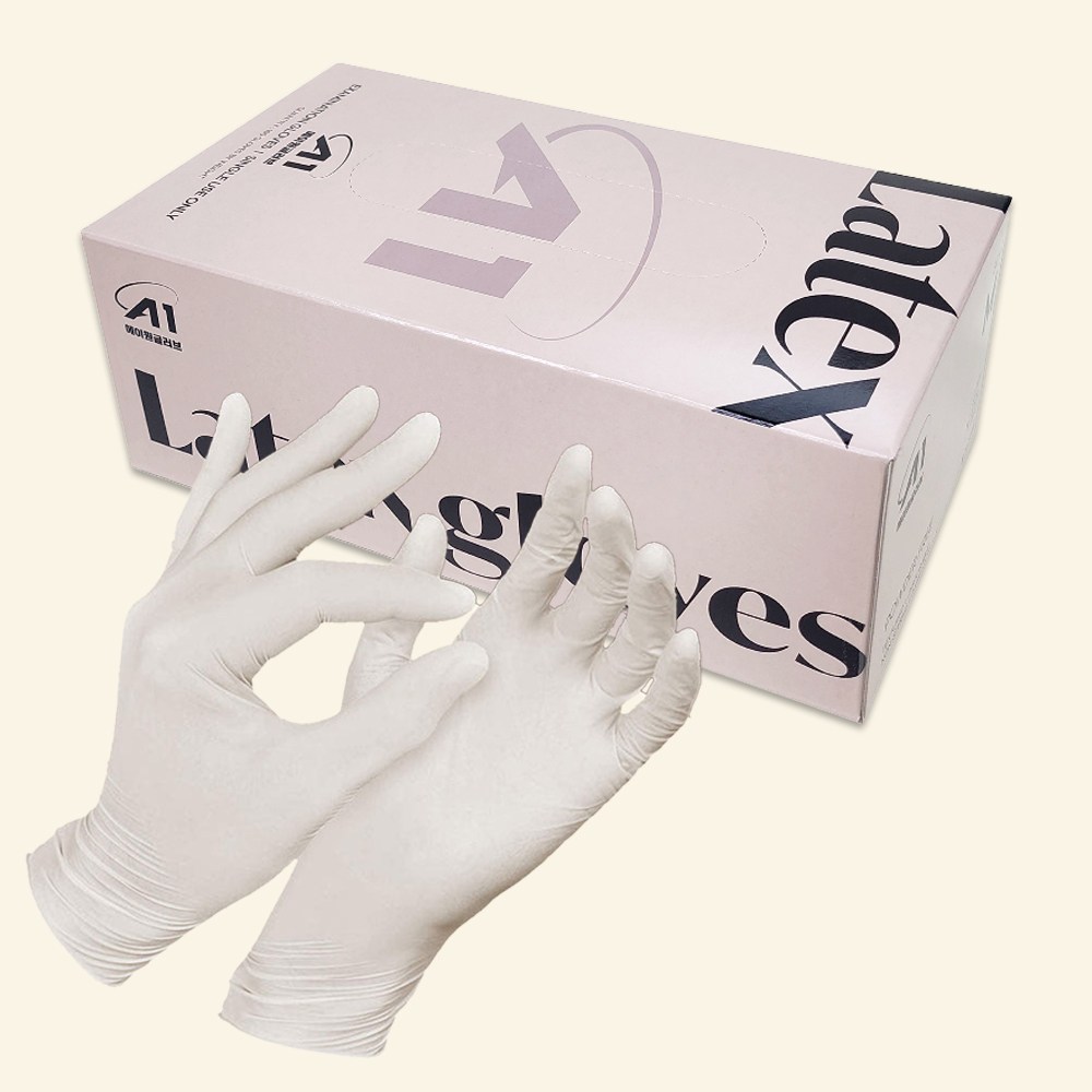 A1 의료용 천연 요리 쉐프 두꺼운 작업용 일회용 니트릴 고무 장갑 블루 100매, 1개 8,000원