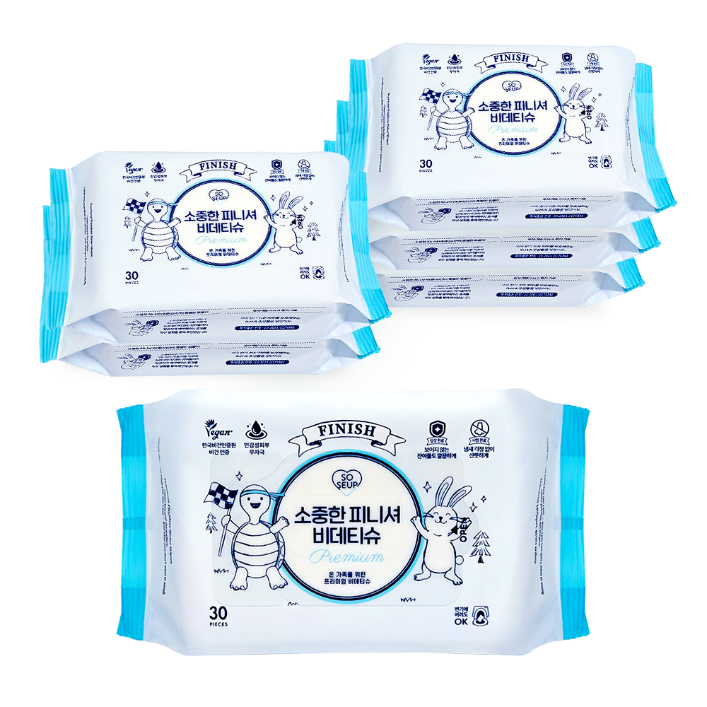 소중한습관 화장실용 소중한 피니셔 비데티슈, 6개, 30매, 55g 22,800원